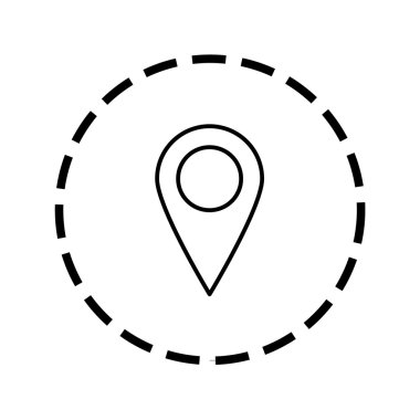 Simge anahat noktalı bir daire - işaretçi içinde