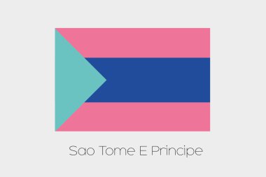 Ters E Sao Tome Principe bayrağı