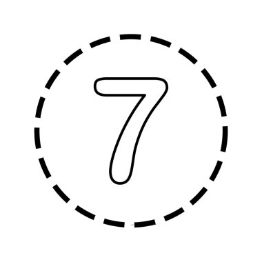 Simge anahat içinde noktalı bir daire - 7