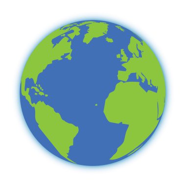 Yeryüzünün izole illüstrasyon