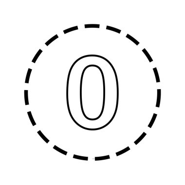 Simge anahat içinde noktalı bir daire - 0