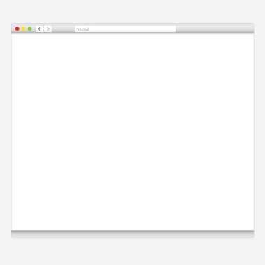 İzole basit tarayıcı penceresi