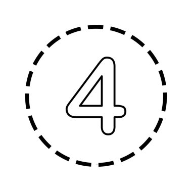 Simge anahat noktalı bir daire - 4 içinde