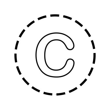 Simge anahat noktalı bir daire - C içinde