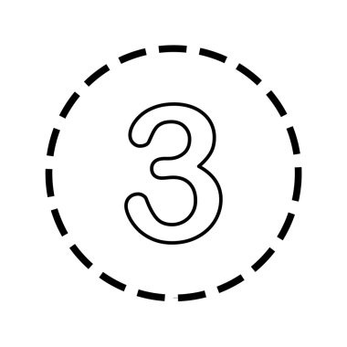 Simge anahat içinde noktalı bir daire - 3