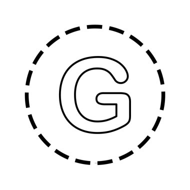 Simge anahat noktalı bir daire - G içinde
