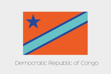 Ters Demokratik Kongo Cumhuriyeti bayrağı