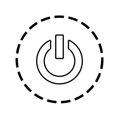 Simge anahat noktalı bir daire - güç içinde