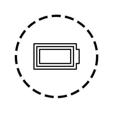 Simge anahat noktalı bir daire - pil içinde