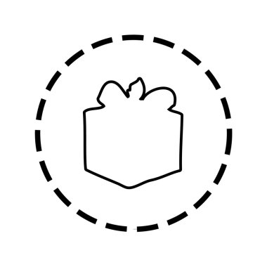 Simge anahat içinde noktalı bir daire - hediye