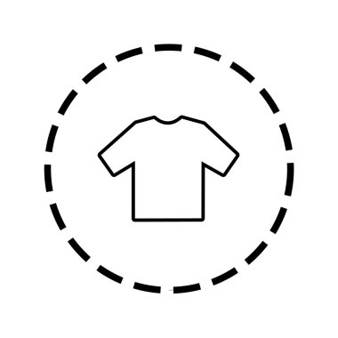 Simge anahat içinde noktalı bir daire - Tshirt