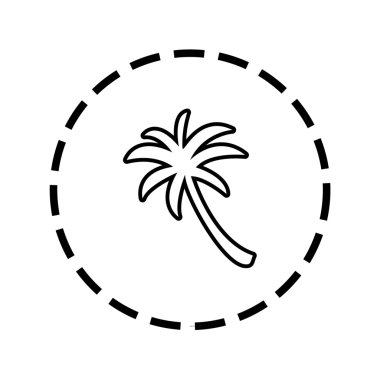 Simge anahat noktalı bir daire - hurma içinde