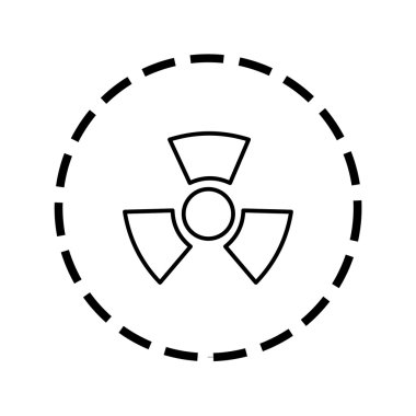 Simge anahat noktalı bir daire - radyo aktif yuvarlak içinde