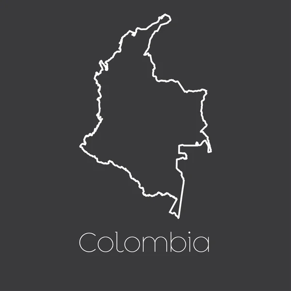 Mapa del país de Colombia — Vector de stock