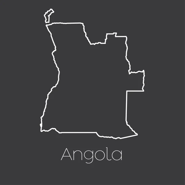 アンゴラの国の地図 — ストックベクタ