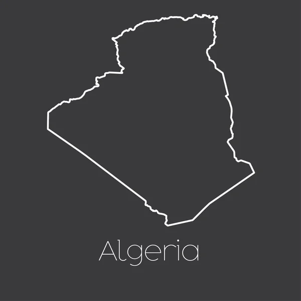 Mapa do país de Argélia — Vetor de Stock