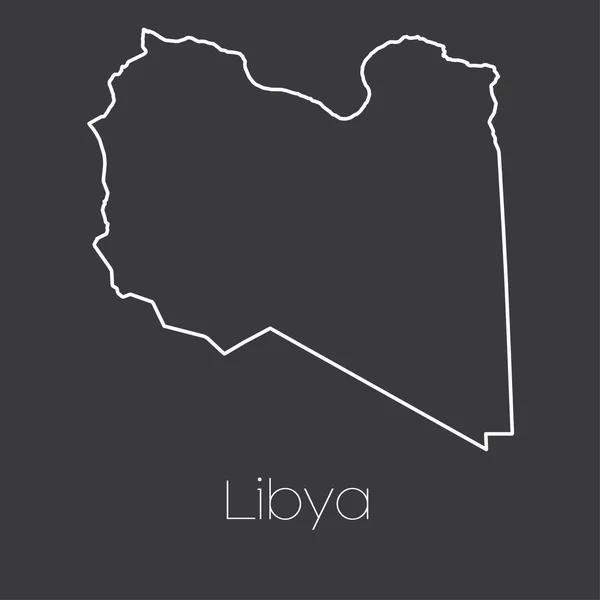 Carte du pays de Libye — Image vectorielle
