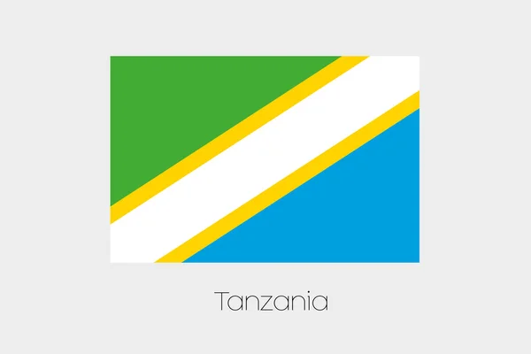 Tanzanya'nın ters bayrak — Stok Vektör