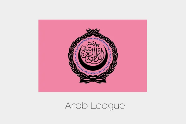 Drapeau inversé de ArabLeague — Image vectorielle