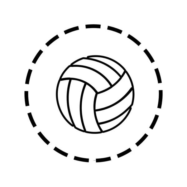 Icon Outline within a dotted circle - Football — Stock Vector