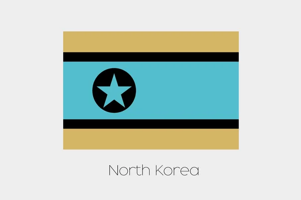 Steagul inversat al Coreei de Nord — Vector de stoc