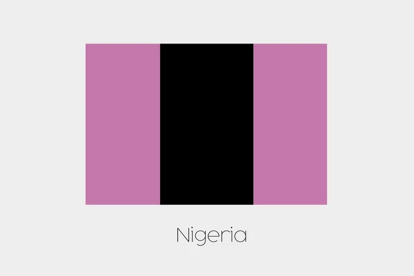 Bandera invertida de Nigeria — Vector de stock