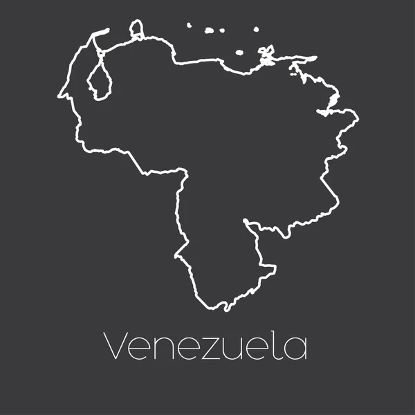 Kaart van het land van Venezuela — Stockvector
