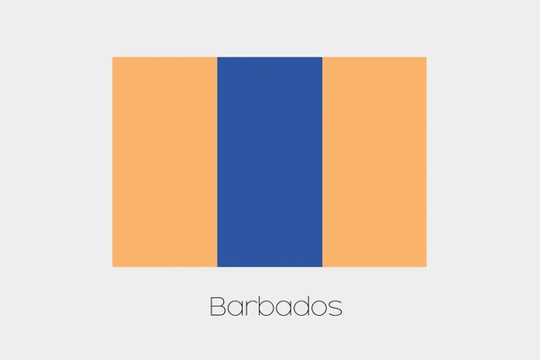 Bandera invertida de Barbados — Vector de stock