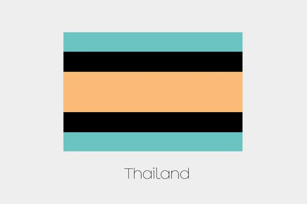 Bandera invertida de Tailandia — Vector de stock