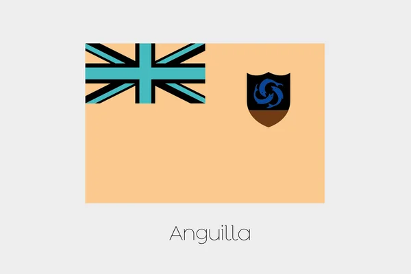 Bandiera rovesciata di Anguilla — Vettoriale Stock