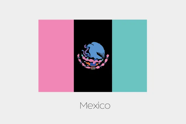 メキシコの逆にされた旗 — ストックベクタ