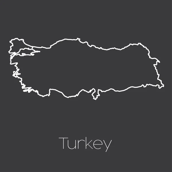 Карта країни Туреччини — стоковий вектор