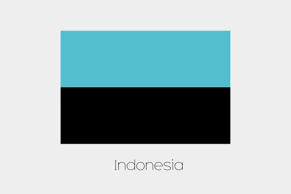 印尼的倒立的国旗 — 图库矢量图片