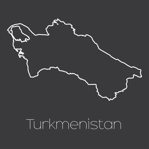 Mapa kraju Turkmenistan — Wektor stockowy