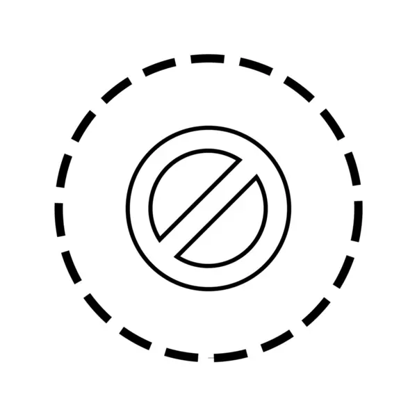 Ikonen disposition i en prickig cirkel - stoppskylt — Stock vektor