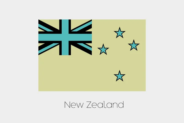 Inverted Flag of  New Zealand — Stock Vector