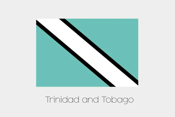 Bandeira invertida de Trinidad e Tobago —  Vetores de Stock