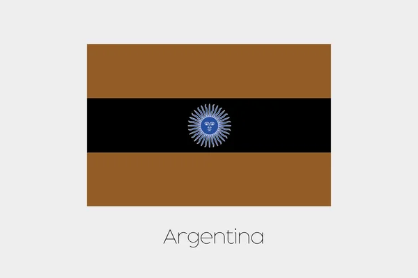 Umgekehrte Flagge Argentiniens — Stockvektor