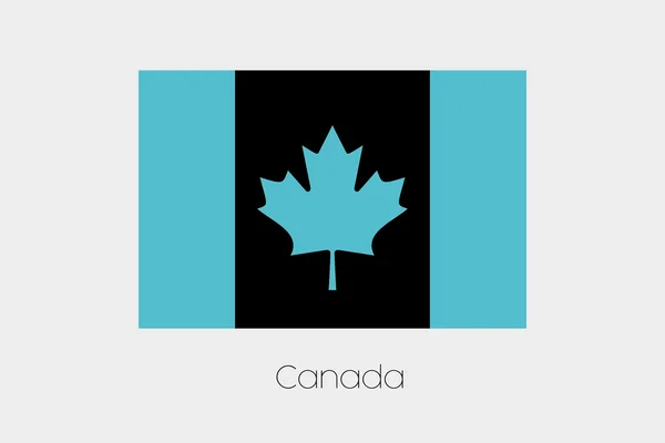 Bandiera invertita del Canada — Vettoriale Stock