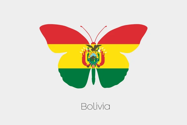 Butterfly with the flag of Bolivia — Stock Vector