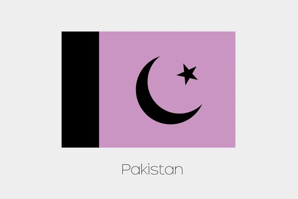 倒立的巴基斯坦国旗的 — 图库矢量图片