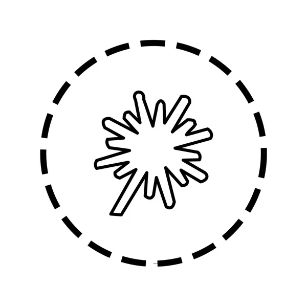 Контур значка в пунктирном круге - Толстый — стоковый вектор