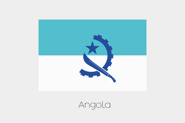 Ters Angola bayrağı — Stok Vektör