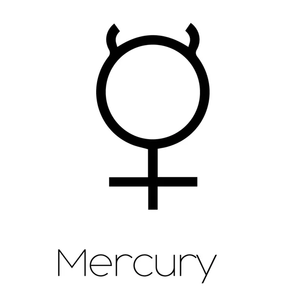 Planeet symbolen - Mercury — Stockvector