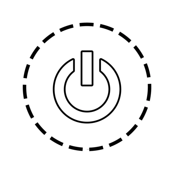 Ikona osnovy v rámci tečkovaný kruh - energie — Stockový vektor