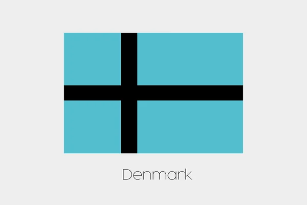 Omgekeerde vlag van Denemarken — Stockvector