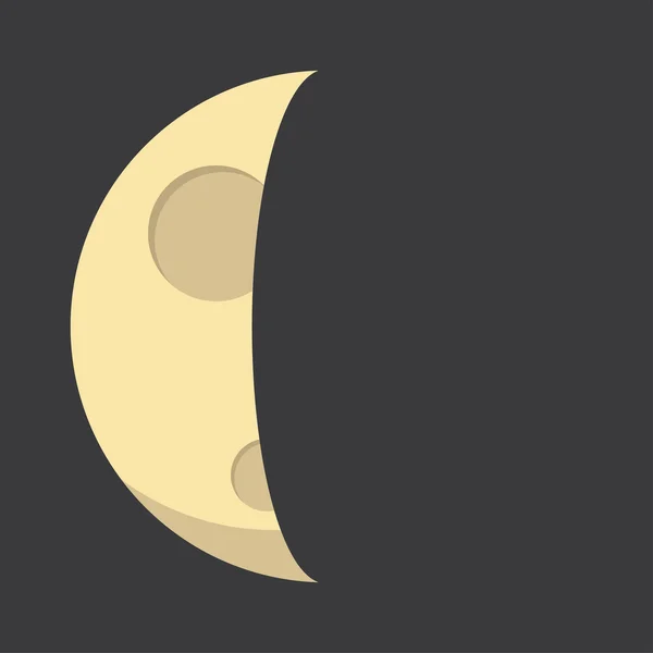 Fases lunares planas — Vector de stock