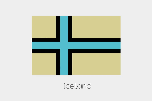 Umgekehrte Flagge von Island — Stockvektor