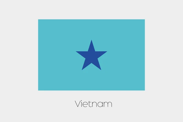 Drapeau inversé du Vietnam — Image vectorielle