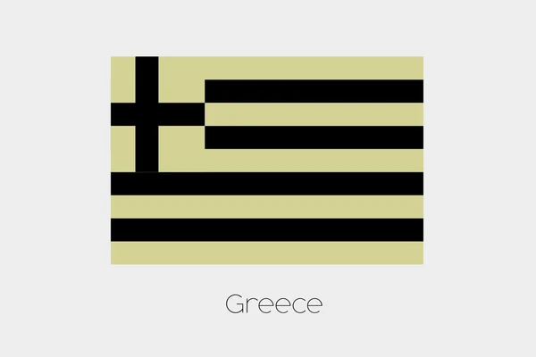 Bandiera invertita della Grecia — Vettoriale Stock